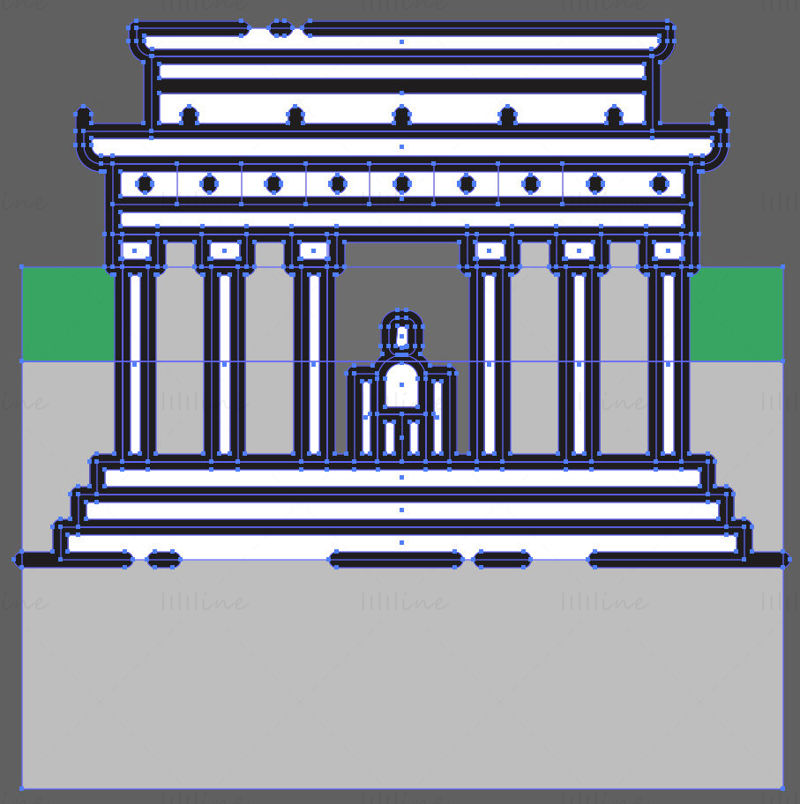 Lincoln Memorial vector illustration