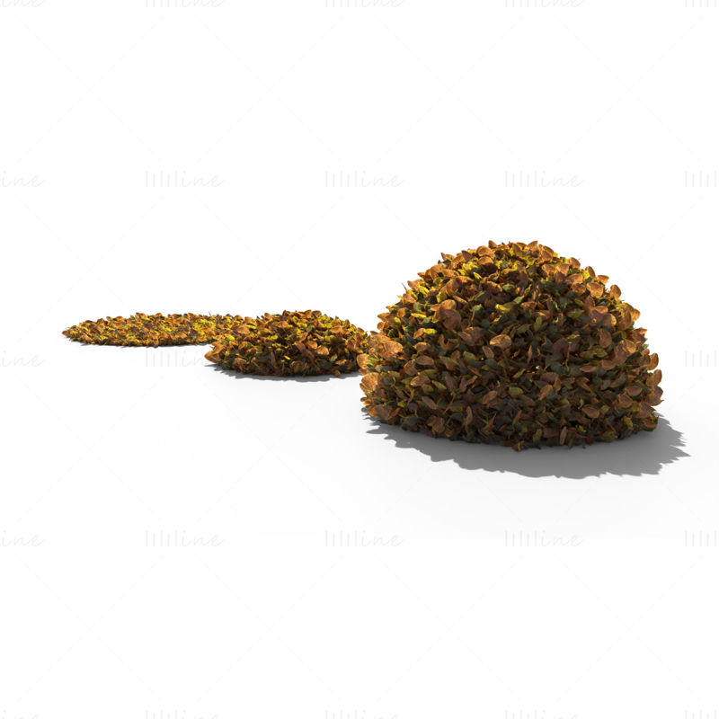 Linden Leaf Pile 3D Model