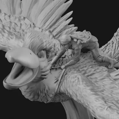 ملفات STL لنموذج Link Riding Bird القابل للطباعة من Legend of Zelda ثلاثي الأبعاد