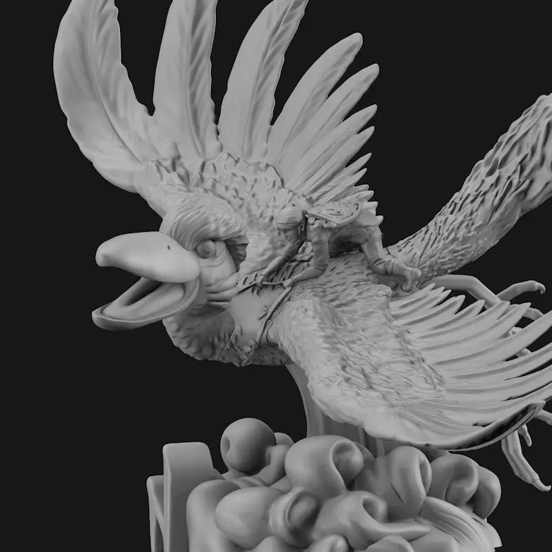 Fichiers STL du modèle imprimable 3D de Link Riding Bird Legend of Zelda