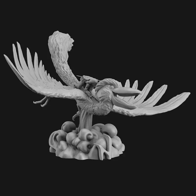 Fichiers STL du modèle imprimable 3D de Link Riding Bird Legend of Zelda