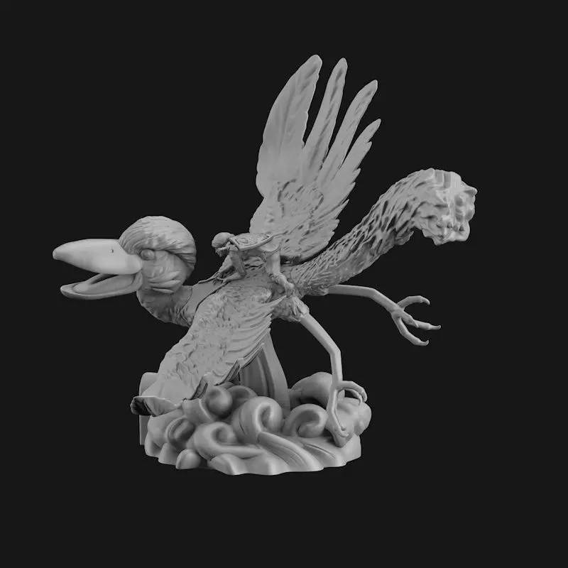 Fichiers STL du modèle imprimable 3D de Link Riding Bird Legend of Zelda