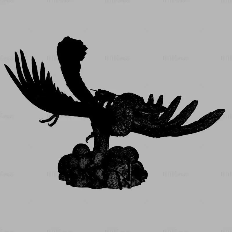 Fichiers STL du modèle imprimable 3D de Link Riding Bird Legend of Zelda