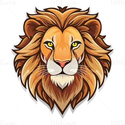 Lion head illustration PNG