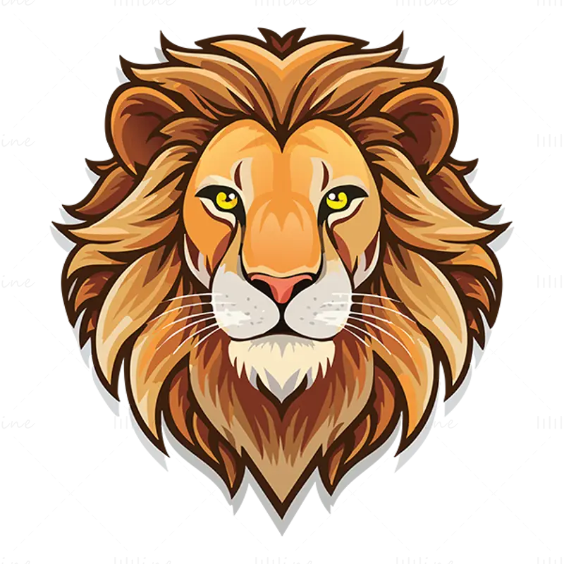 Lion head illustration PNG