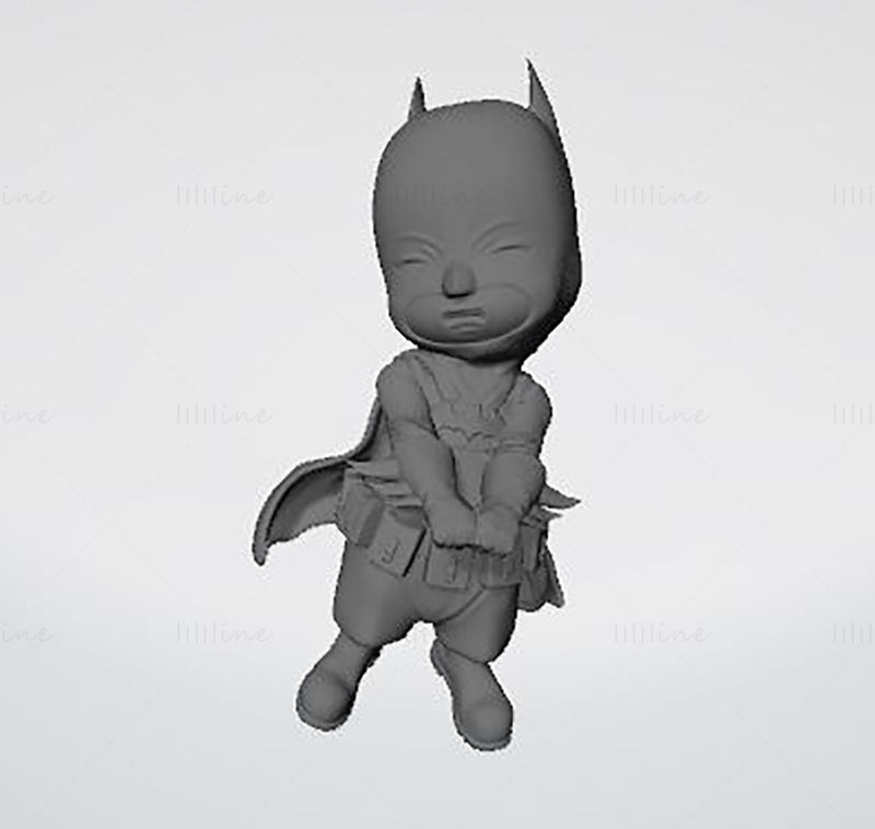 Little Batman Pulling a Wagon 3D Printing Model STL