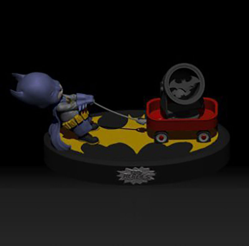ليتل باتمان يسحب عربة نموذج الطباعة ثلاثية الأبعاد STL