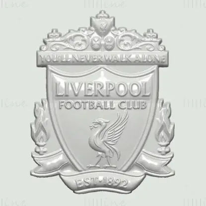 Logotipo do Liverpool, modelo de impressão 3D, arquivo STL