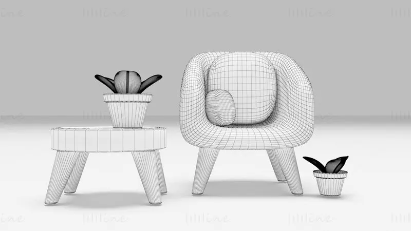 Living Room Chairs 3D Model