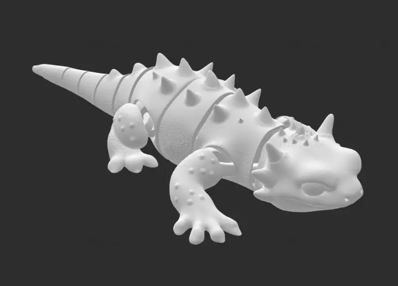 Modelo de impressão 3D articulado Lagarto FLEXI arquivo STL