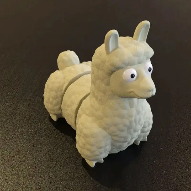 Modelo de impressão 3D articulado alpaca FLEXI arquivo STL