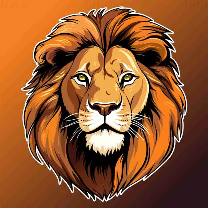 Logo Baş Aslan vektör Tasarımı