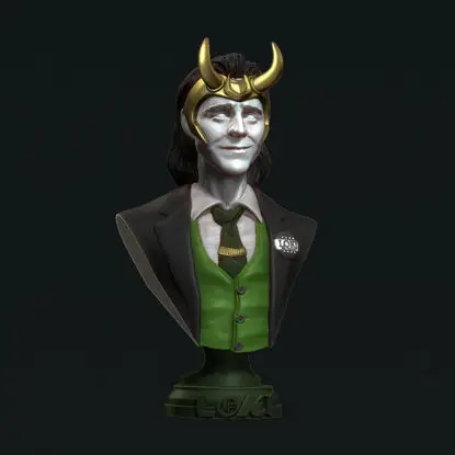 Loki Bust 3D nyomtatási modell STL