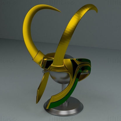 Novo modelo 3D de coroa de capacete Loki pronto para imprimir STL