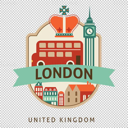 London City iconic elements vector eps png