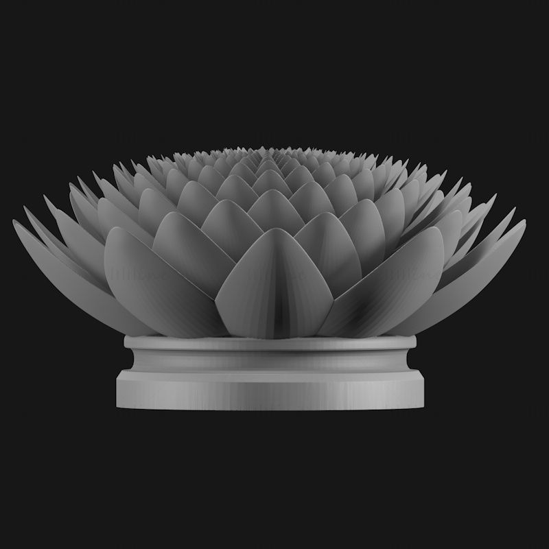 نموذج طباعة لوتس فانوس ثلاثي الأبعاد