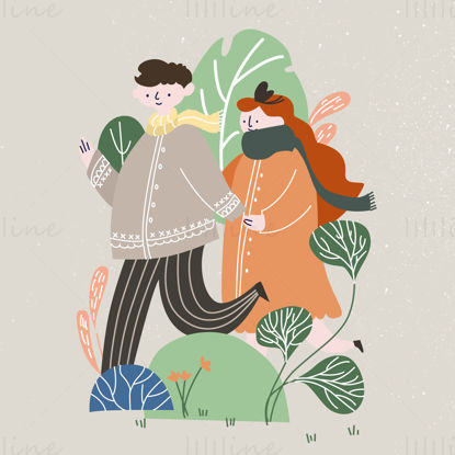 Lovers illustration eps