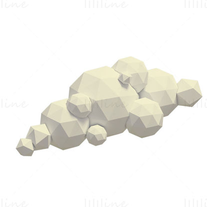 Low polygon cloud png