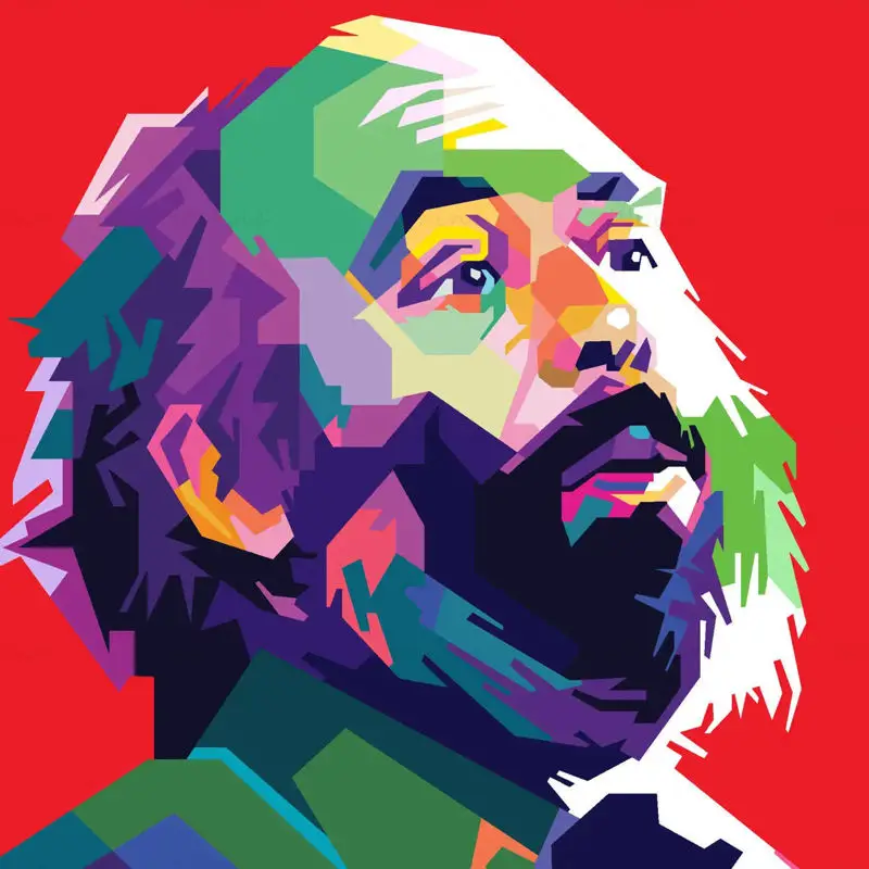 Luciano Pavarotti Italiensk tenorsanger Pop Art WPAP Vector