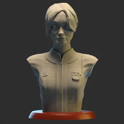 Doprsni kip LUCY MACLEAN 3D model STL, doprsni kip Ella Purnell, serija Fallout