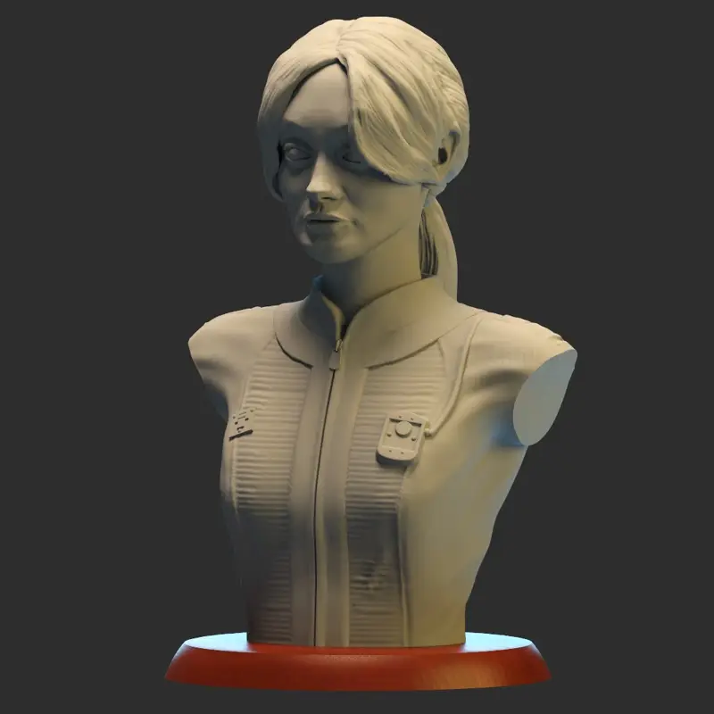 Busta LUCY MACLEAN 3D tisk modelu STL, busta Elly Purnell, série Fallout