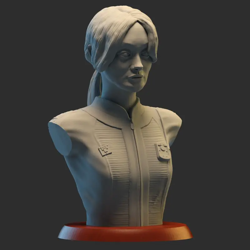 LUCY MACLEAN bust model de imprimare 3d STL, bust Ella Purnell, seria Fallout