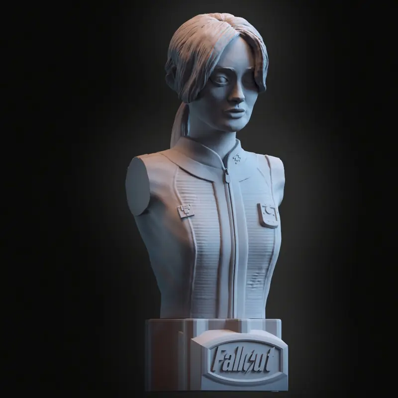 تمثال نصفي لوسي ماكلين نموذج طباعة ثلاثي الأبعاد STL، تمثال نصفي إيلا بورنيل، سلسلة Fallout