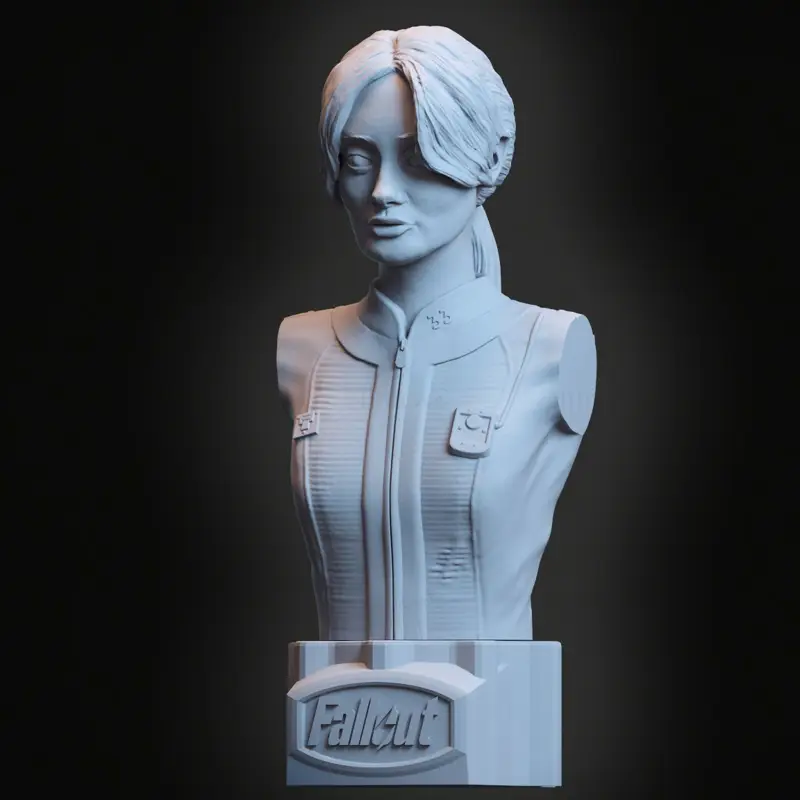 Doprsni kip LUCY MACLEAN 3D model STL, doprsni kip Ella Purnell, serija Fallout