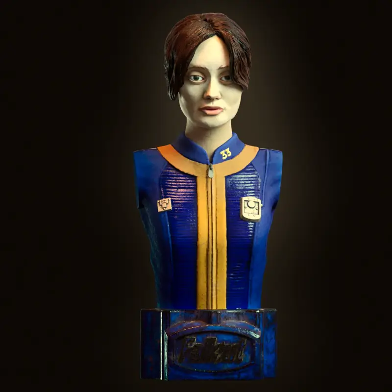 Busta LUCY MACLEAN 3D tisk modelu STL, busta Elly Purnell, série Fallout