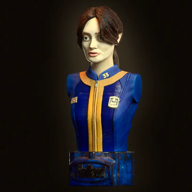 LUCY MACLEAN бюст 3d печат модел STL, Ella Purnell бюст, серия Fallout