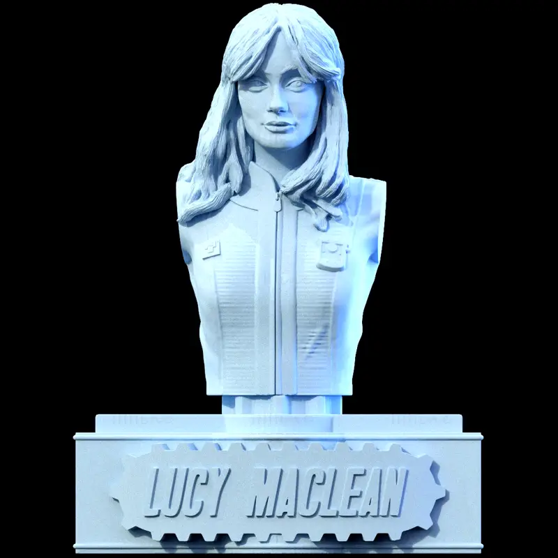 Spad poprsí LUCY MACLEANOVÉ. Busta Elly Purnell. 3D tiskový model STL