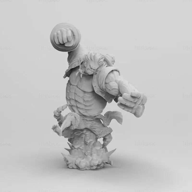 Luffy Gear 4 King Kong Silahı 3D Baskı Modeli STL