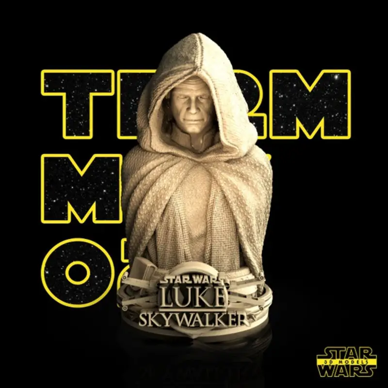 Luke Skywalker Büstü - Star Wars 3D Baskı Modeli STL