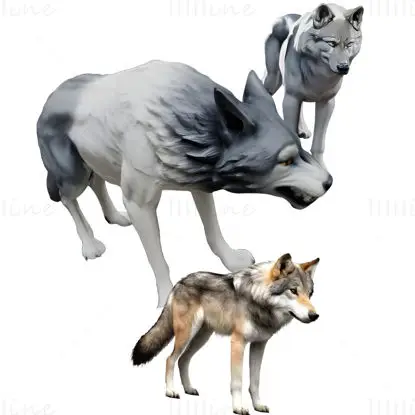 Serie de modelos de impresión 3D de Lunar Wolf