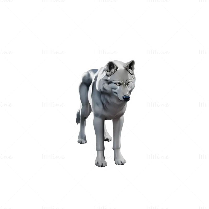 Lunar Wolf 3D Print Model Series