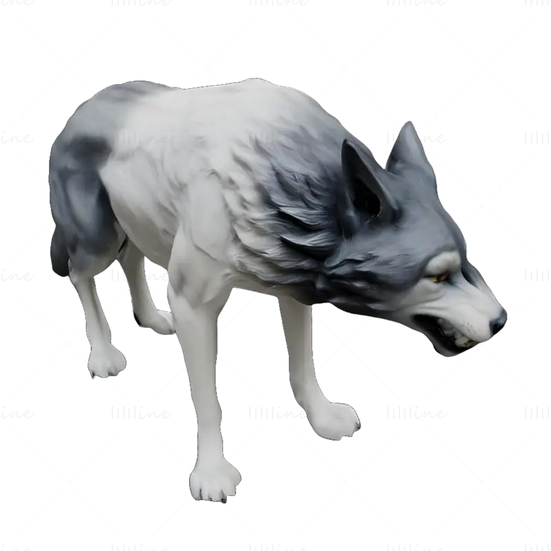 Lunar Wolf 3D Print Model Series