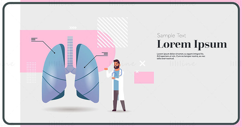 Lungeforskning vektor illustrasjon
