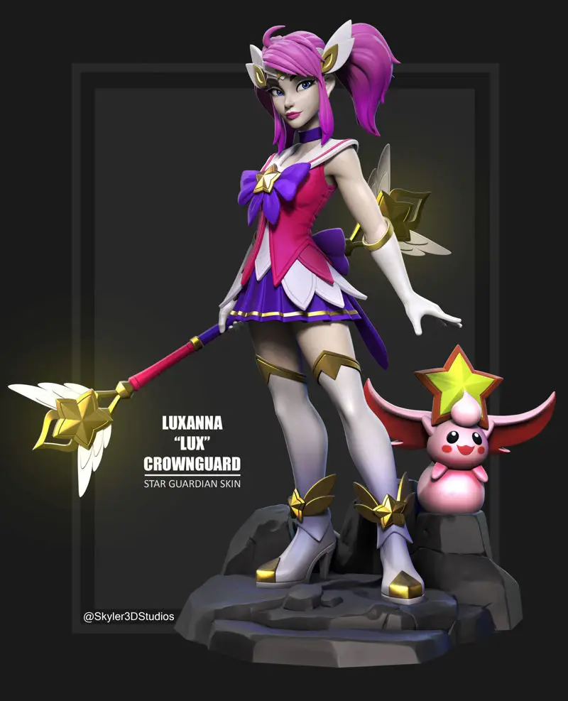 Lux Star Guardian Skin (League of Legends) 3D Print Model STL FIles