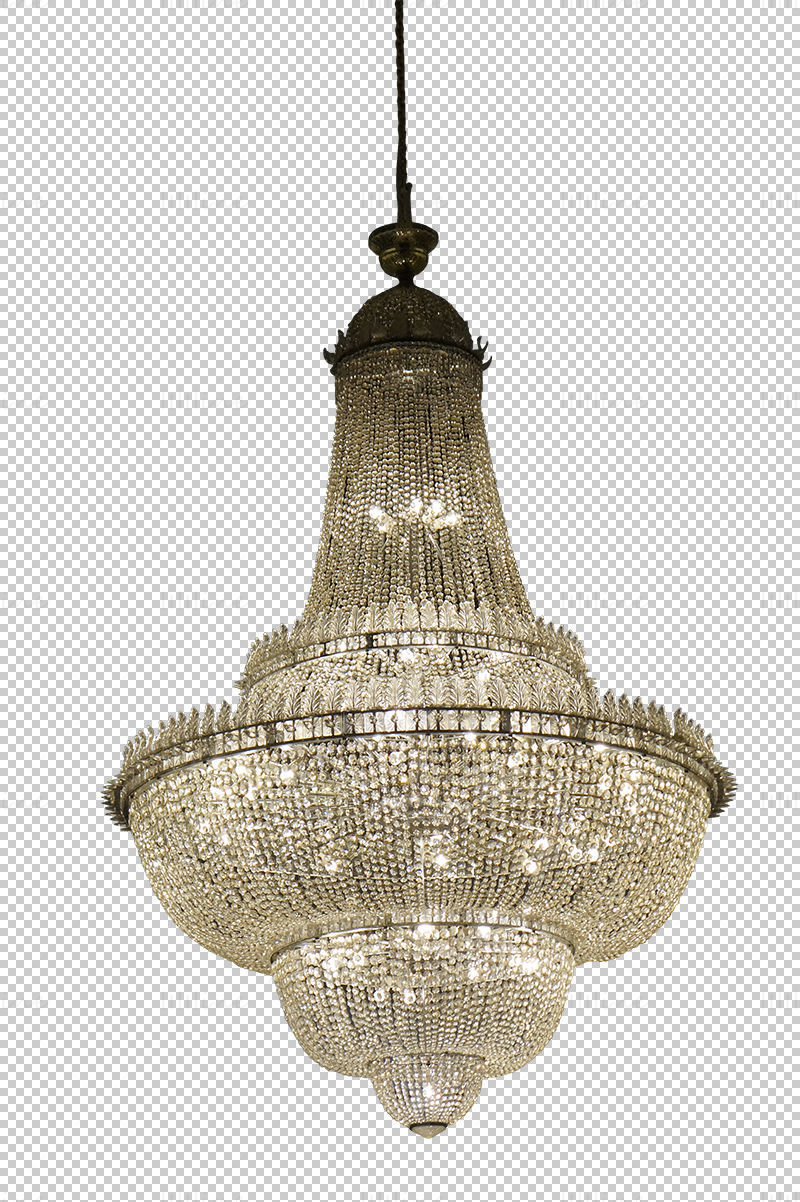 Luxury crystal chandelier png