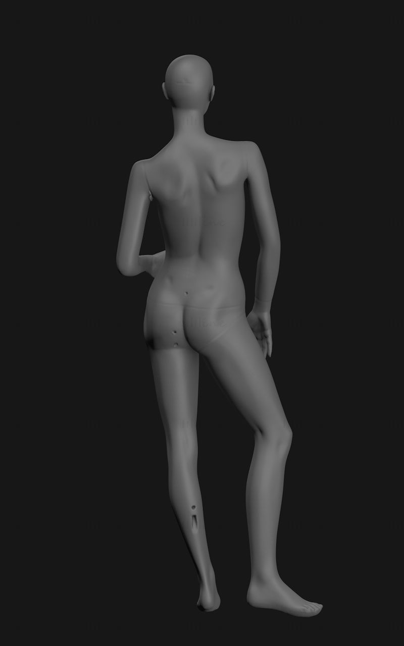 modelo de impressão 3d de luxo feminino manequim