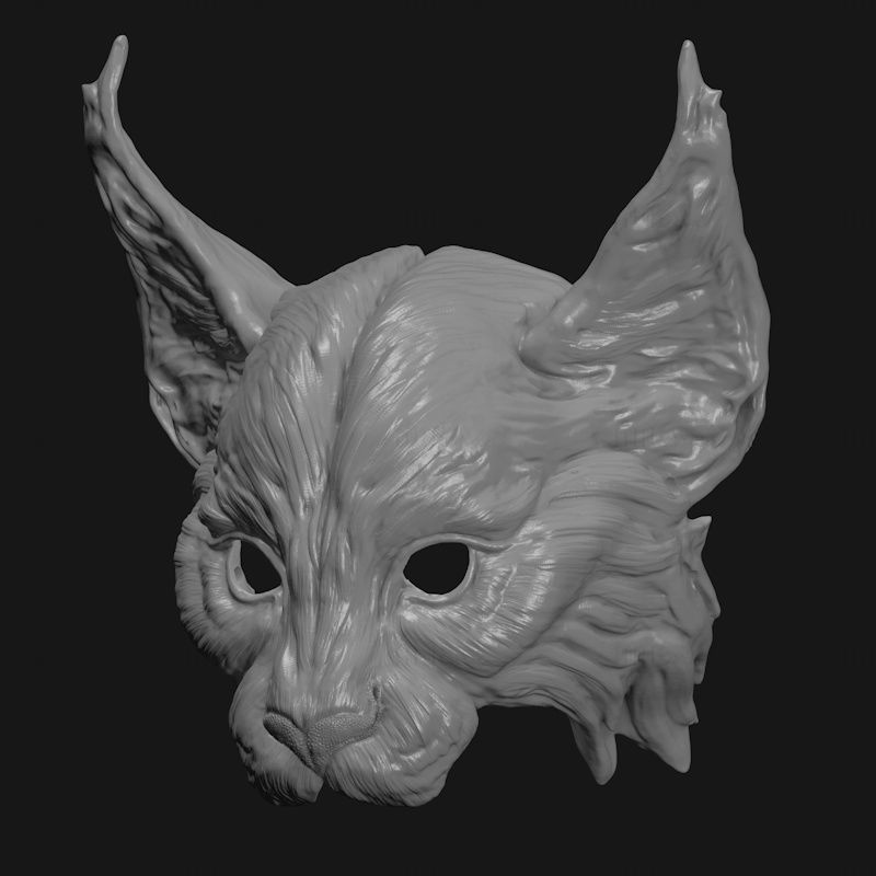 Lynx fantasy mask 3d-utskrift modell STL