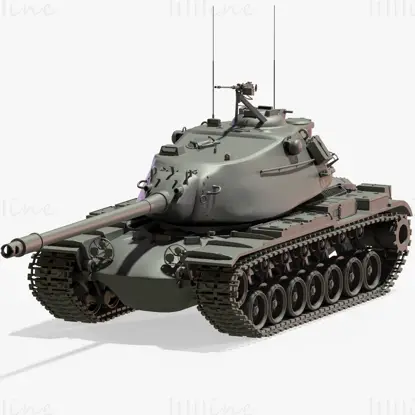 M103 heavy tank 3d model