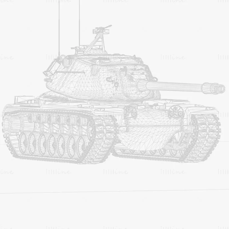 M103 ağır tank 3D model