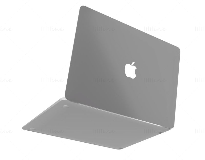 Modelo 3d do notebook macbook air