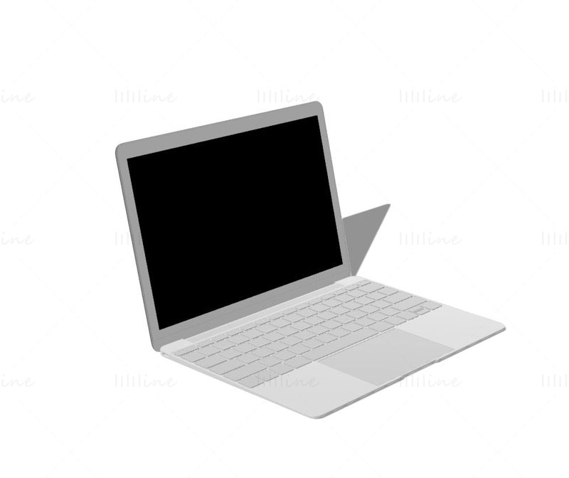 Macbook aire portátil modelo 3d