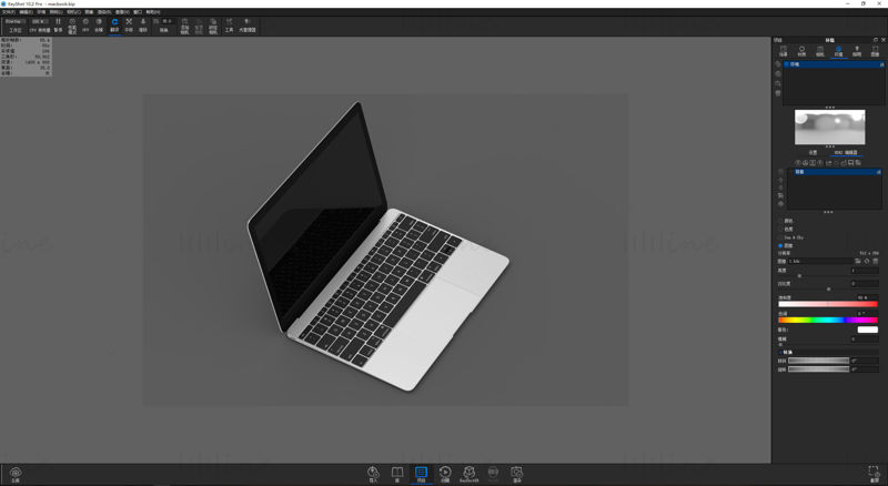 Macbook air ノート 3Dモデル