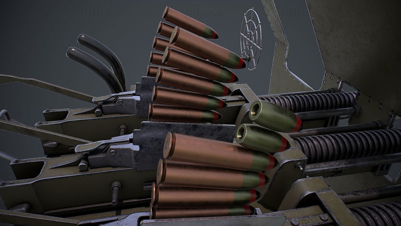 Machine Gun Turret 3D Model