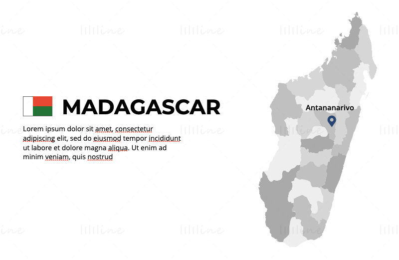 Madagascar Infographics Map editable PPT & Keynote