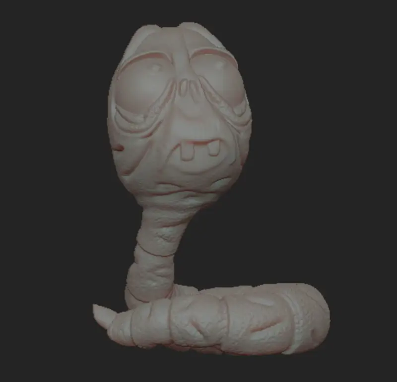 Maggot, Corpse Bride 3D Printing Model STL