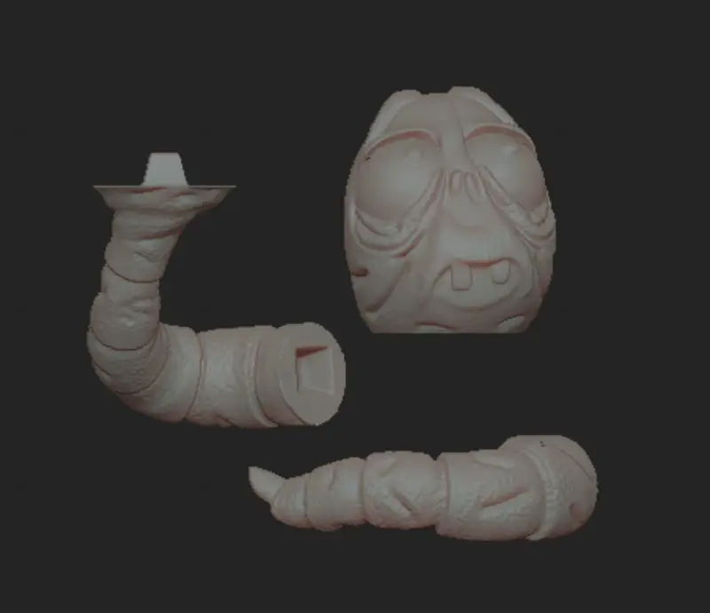 Maggot, Corpse Bride 3D Printing Model STL